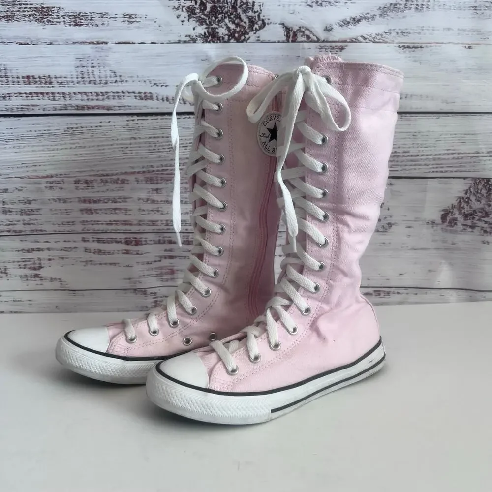 CONVERSE CHUCK TAYLOR YOUTH ALL STAR XXHI KNEE HIGH BOOTS PINK SIZE 2